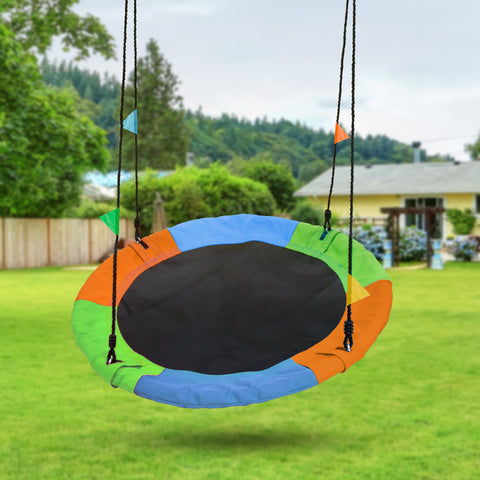 24" Saucer Tree Swing with Flags