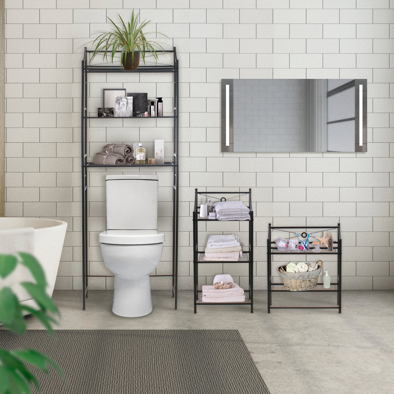 3-Tier Bathroom Shelf Stand - Sorbus Home