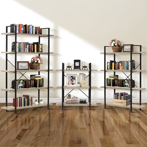 5-Tier Industrial Bookshelf - Sorbus Home