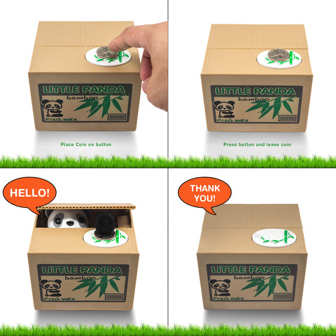 Matney Stealing Coin Panda Box - English Speaking. Great for Any Child