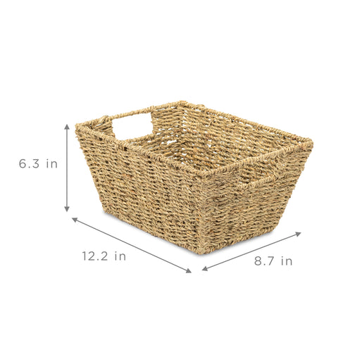 Sorbus seagrass basket for bathroom, living room and more