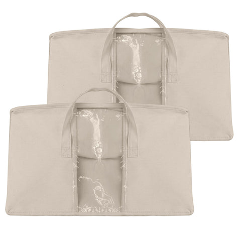 Storage Bag Organizers - Clear Window Panels (2 Pack)