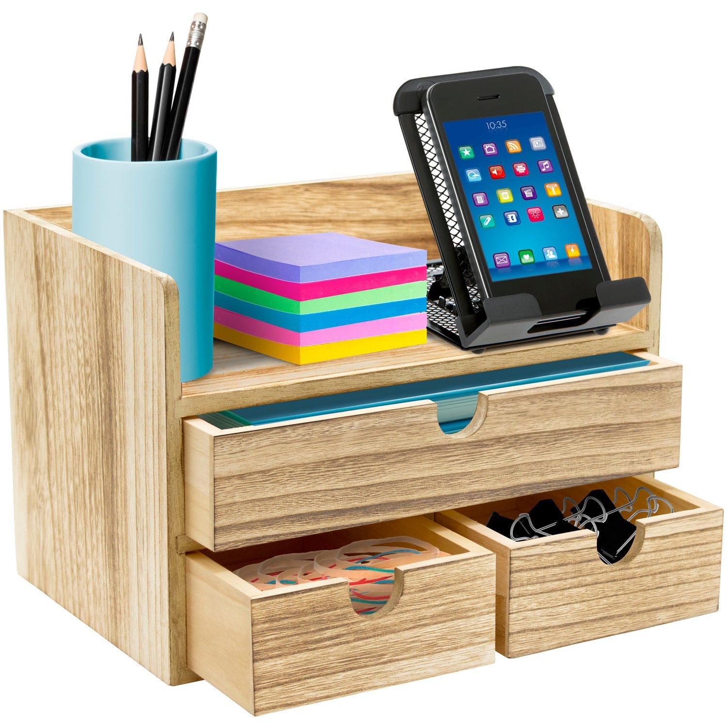 Sorbus wooden desktop cabinet for office, dorm and more