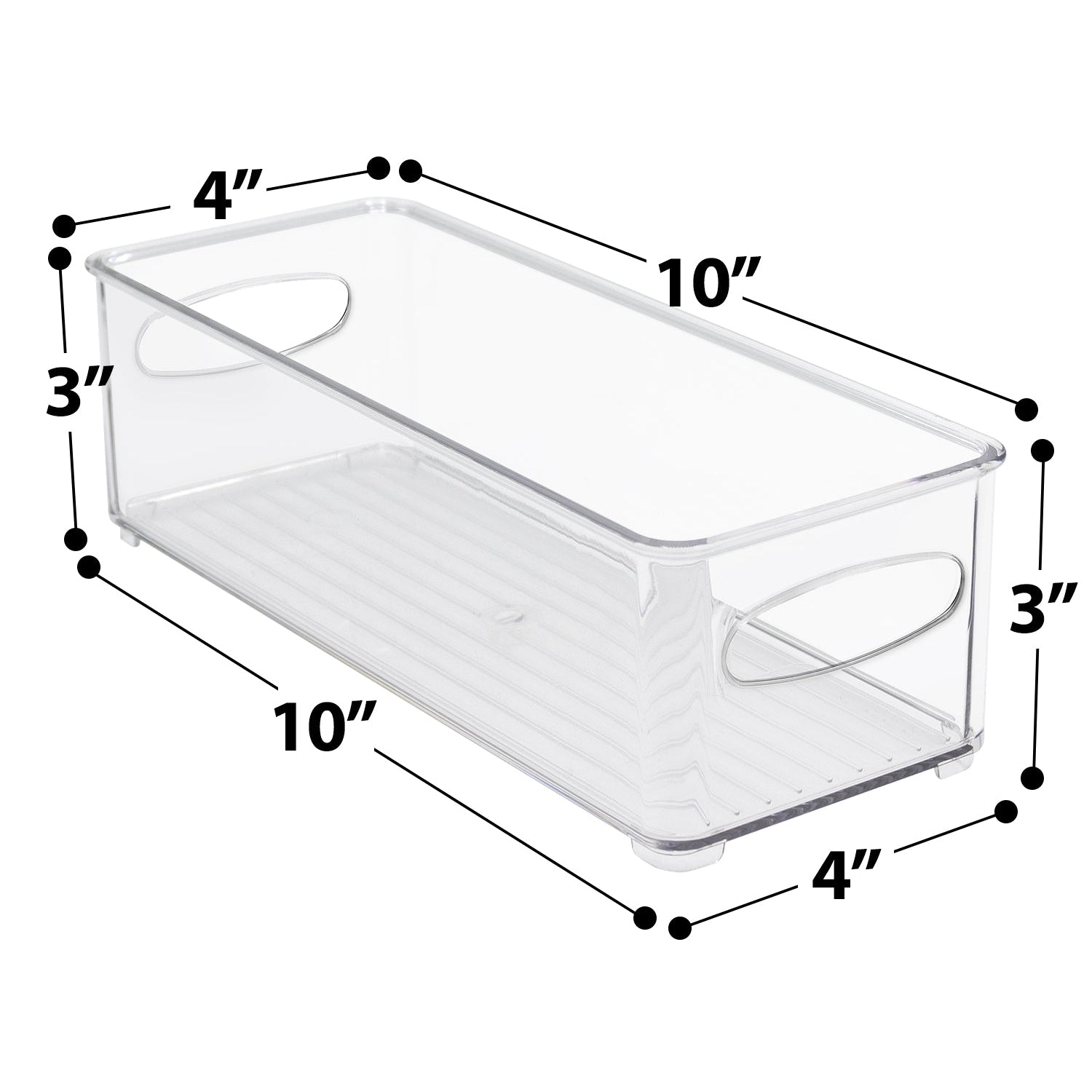 Sorbus 2 Pack Clear Plastic Storage Bins with Deviders and Lids