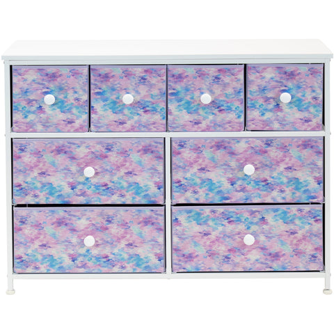 8-Drawer Chest Dresser w/knobs (Tie-dye Colors)