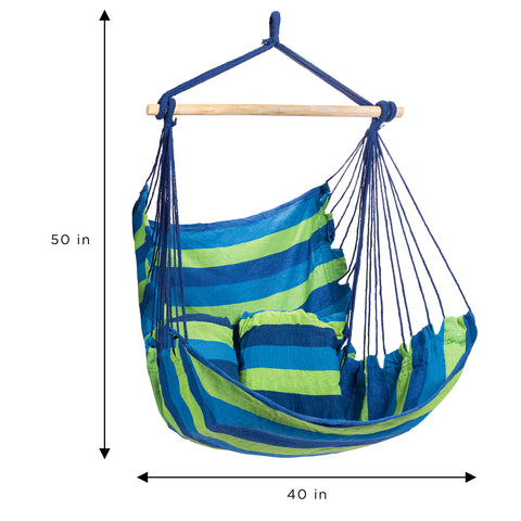Hanging Hammock Swing Chair (Multi-Color Stripes)