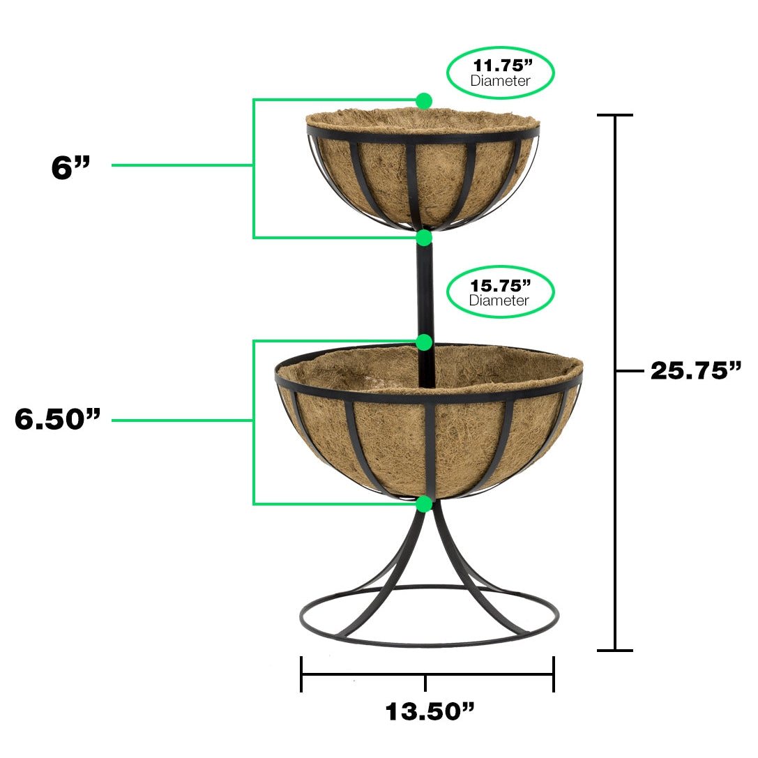 Two-Tier Planter Basket Stand - Sorbus Home