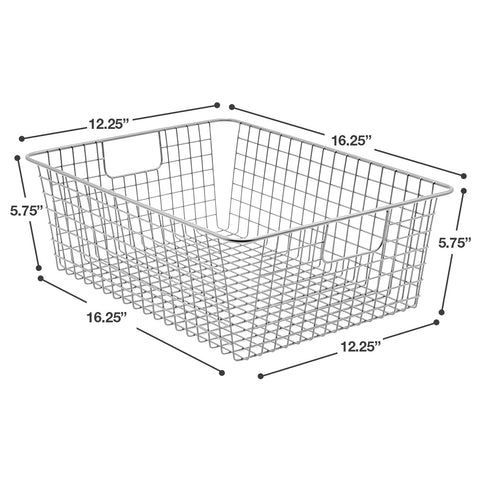 Farmhouse Wire Storage Basket Bins (2-Pack) - Sorbus Home