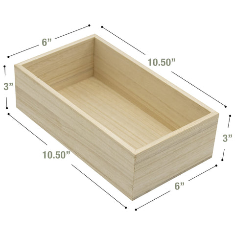 Wooden Box Organizers (4-Pack, Small)