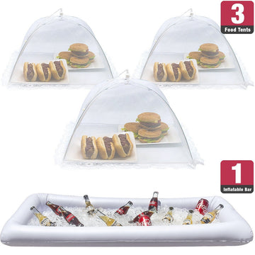 Inflatable Serving Bar and Food Cover Umbrellas (Bundle) - Sorbus Home