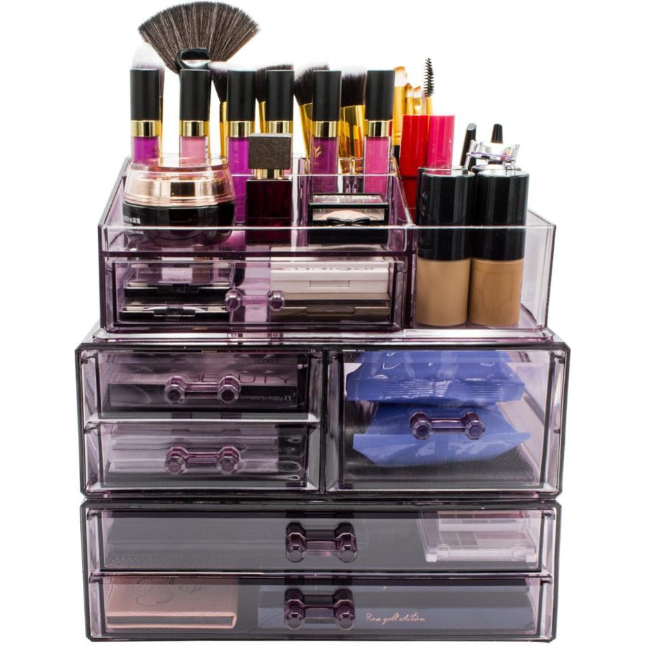 Sorbus Acrylic Cosmetic Makeup & Jewelry Storage Case, Purple