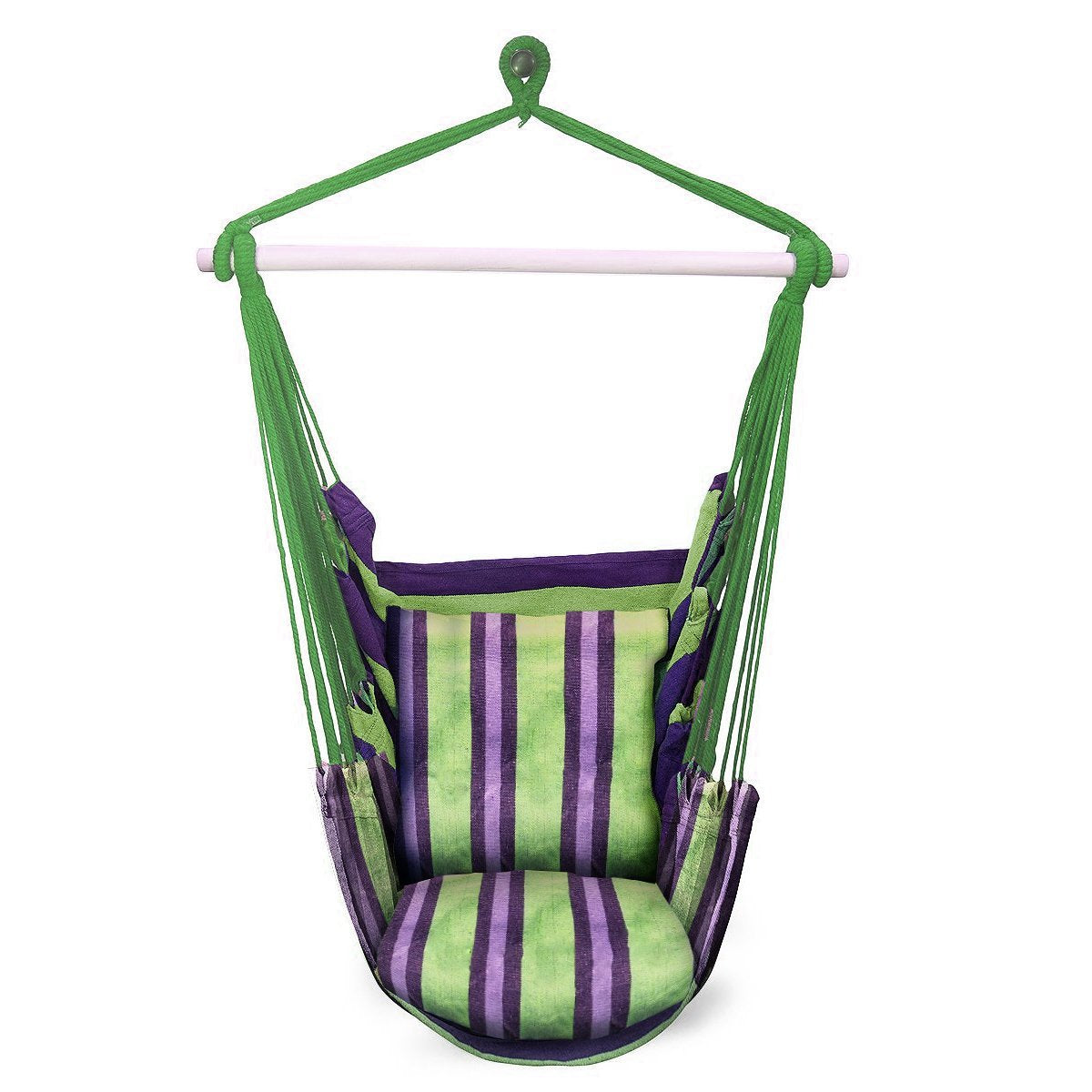 Hanging Stripe Hammock Swing Chair - Sorbus Home