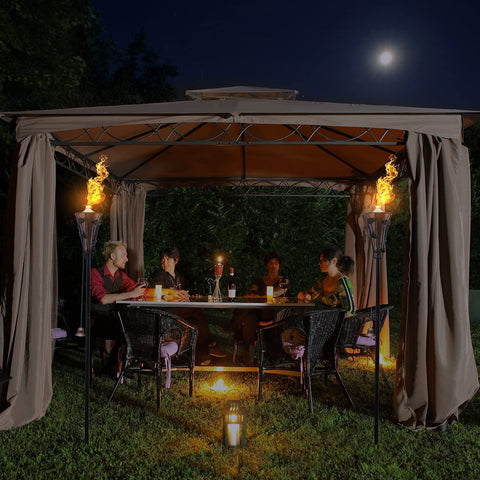 Matney refillable outdoor metal patio and backyard torches