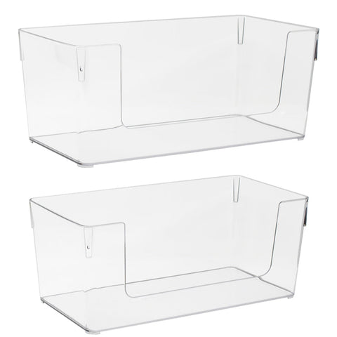 Clear Open Front Container Bin Set (Large Rectangle)