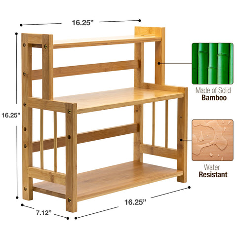 3-Tier Bamboo Countertop Stand - Sorbus Home