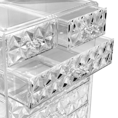 Medium Diamond Style  Cosmetic Storage Organizer - (4 large / 2 small drawers)Cle - sorbusbeauty