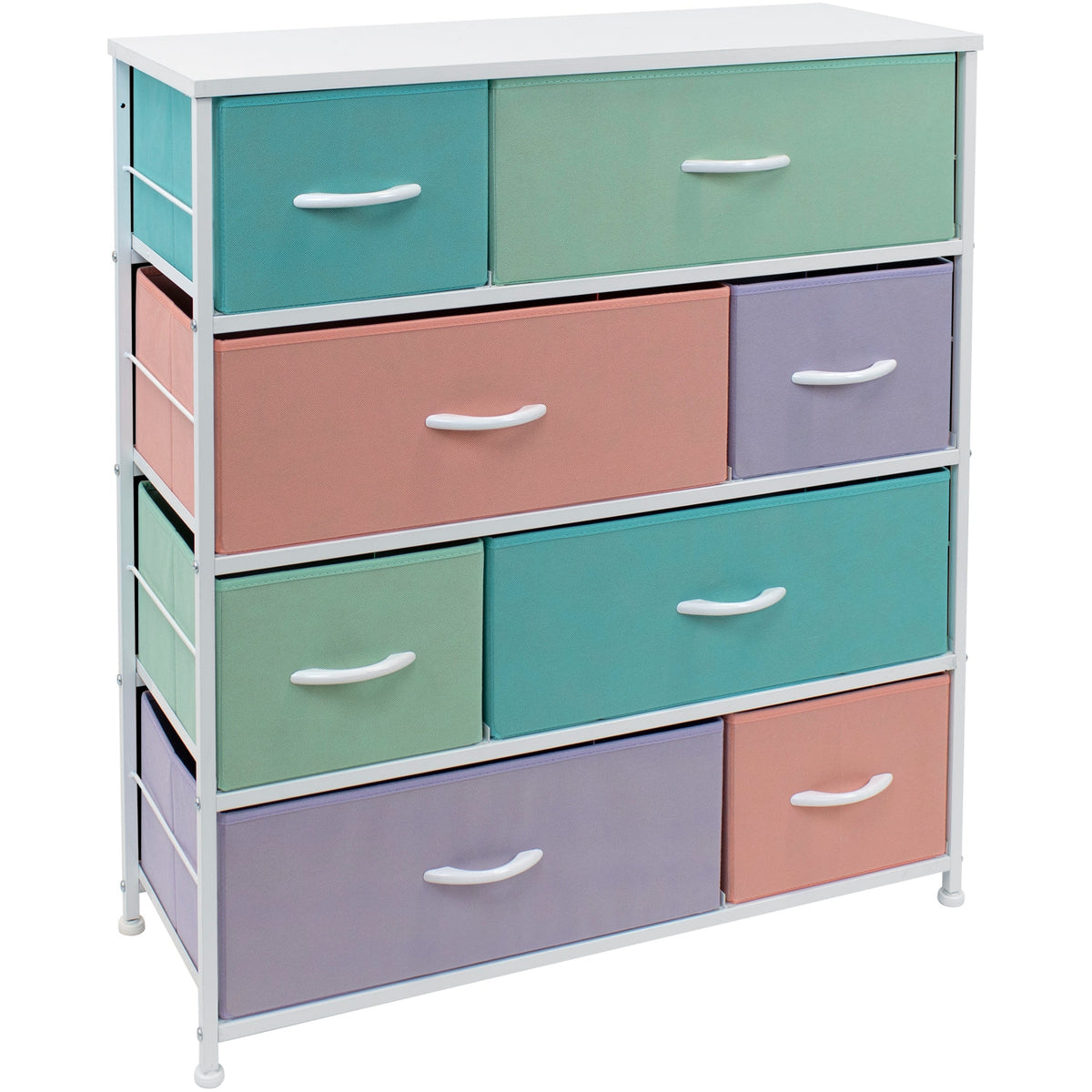 8 Drawer Wide Tall Dresser - Sorbus Home