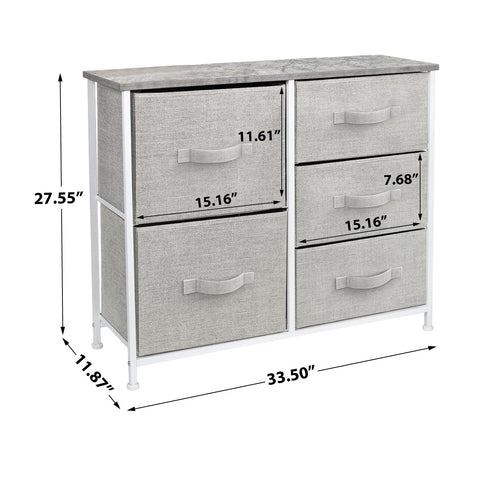 5-Drawer Dresser Nightstand