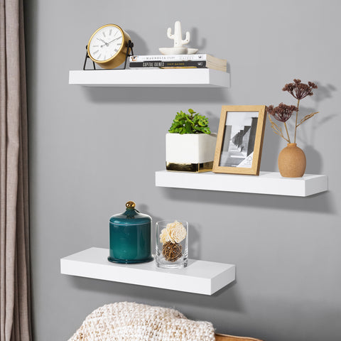 Sorbus wood rectangle shelve for home décor and more