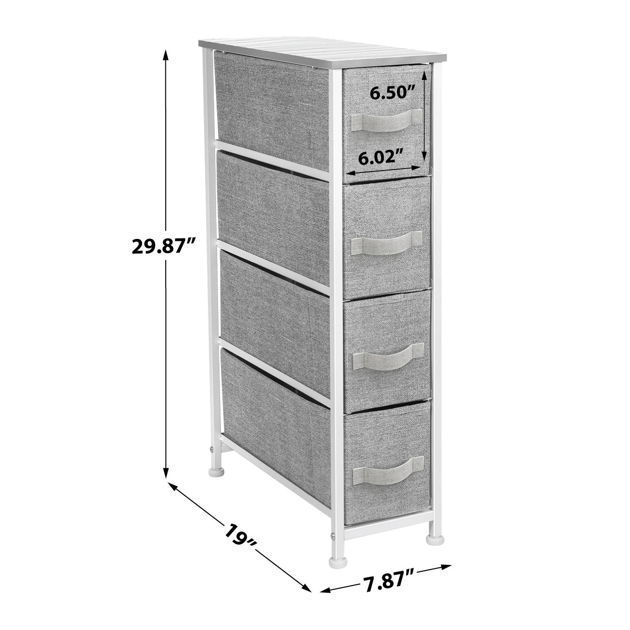 4-Drawer Narrow Storage Tower