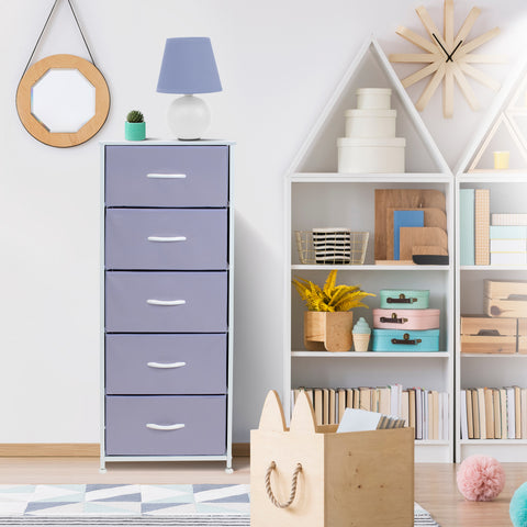 5-Drawer Tower Nightstand (Pastel Colors)