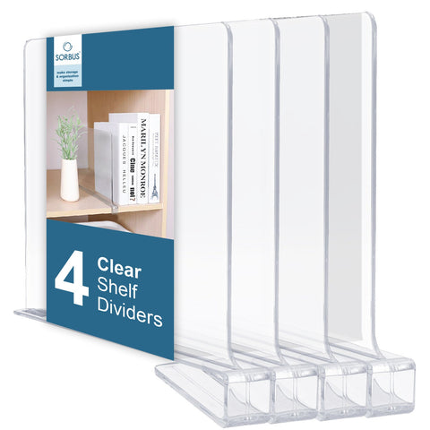 Clear Shelf Divider Set (Clip-On)