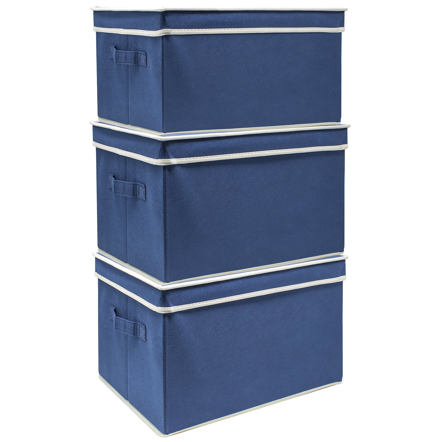 Lidded Storage Box Bins (Set of 3)
