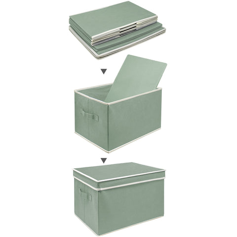 Lidded Storage Box Bins (Set of 3)