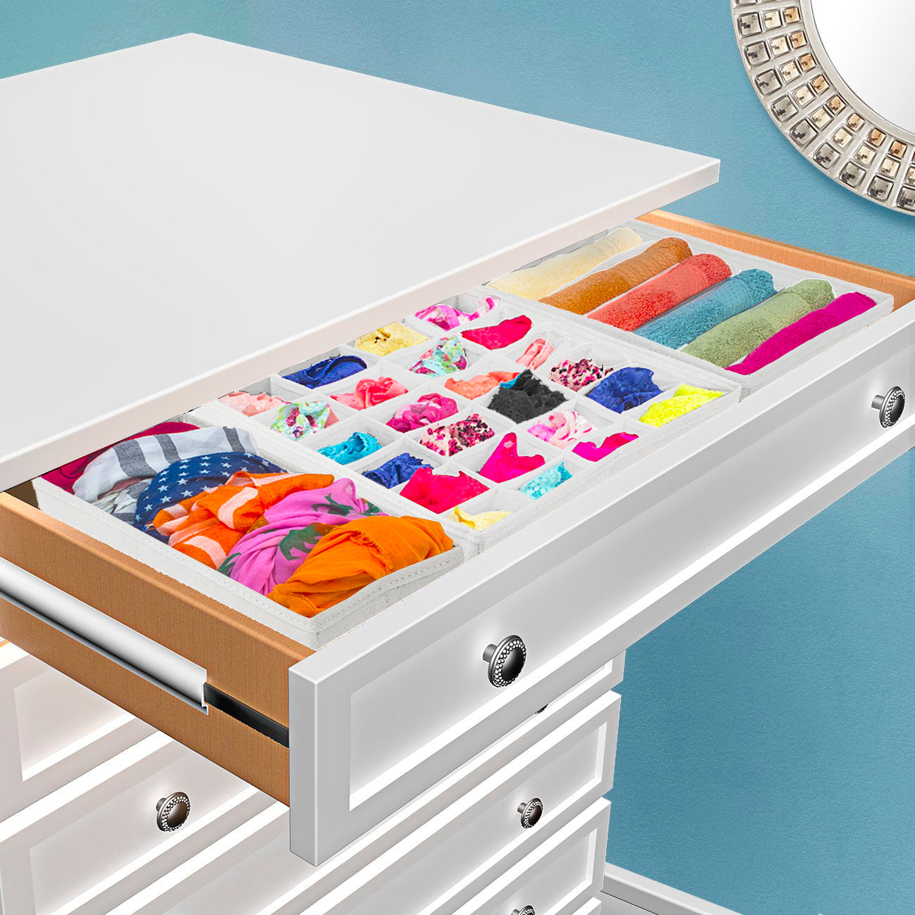 Foldable Drawer Dividers (4-Piece Set)