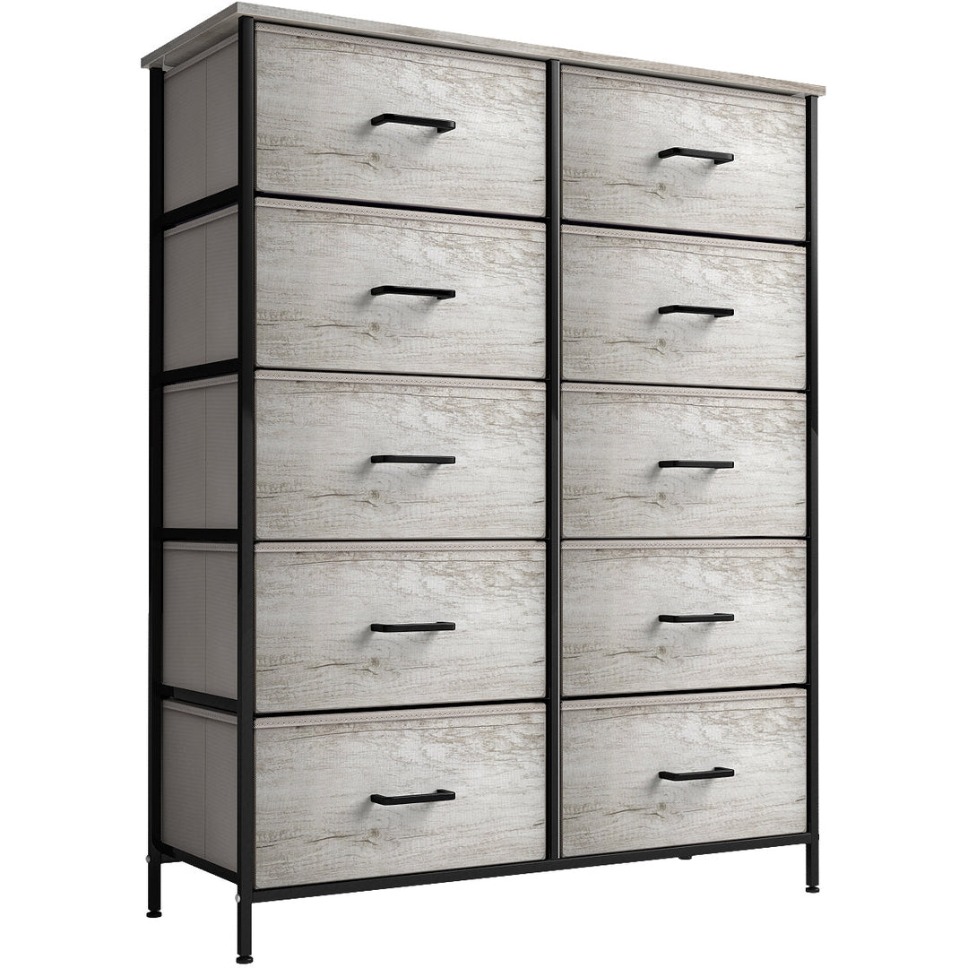 Sorbus Dresser with 10 Faux Wood Drawers,Greige Sorbus Dresser with 10 Faux Wood Drawers,Greige