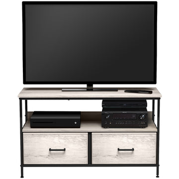 dresser tv stand combo Sorbus TV Stand Dresser with 2 Faux-Wood Drawer s,Grey Wood