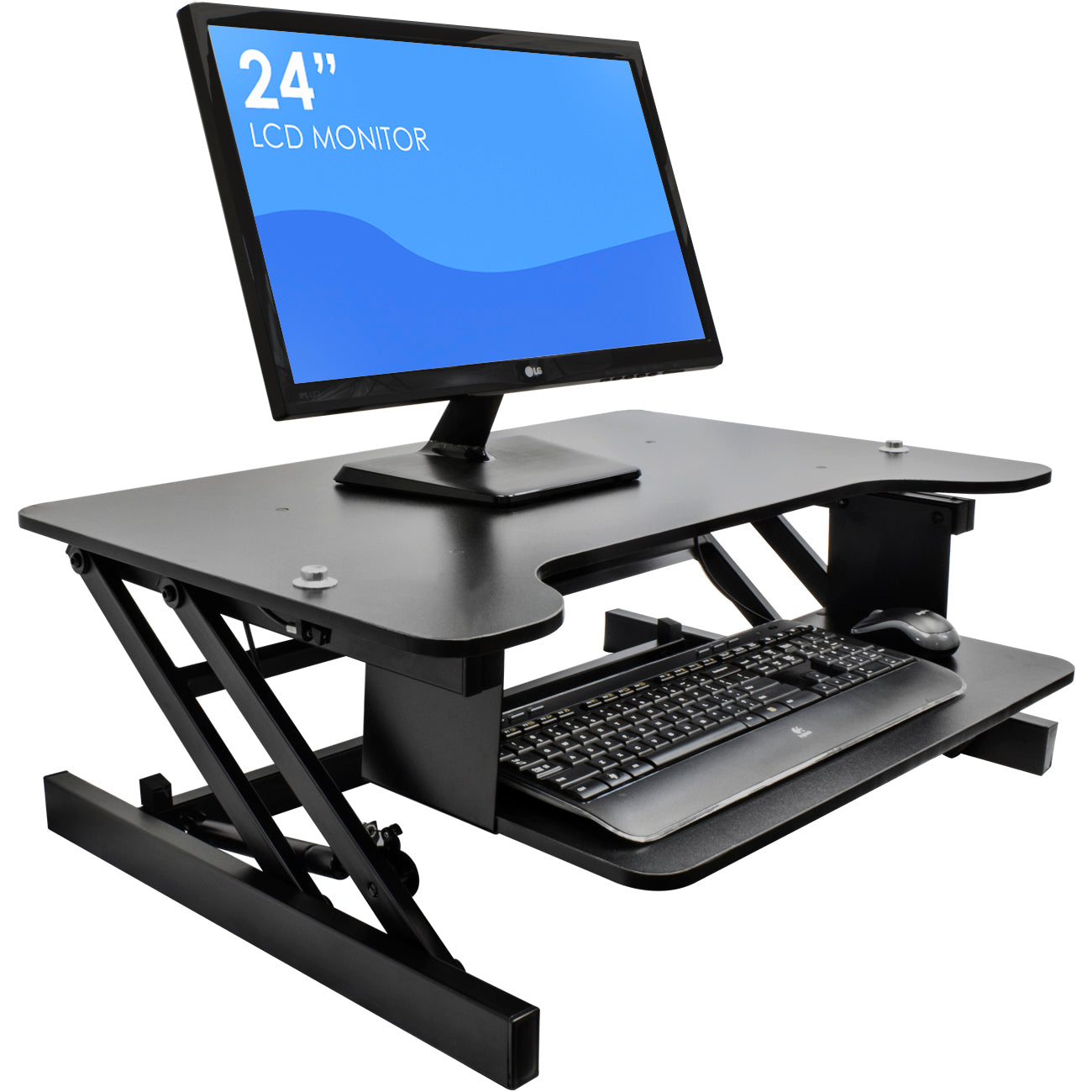 Sit-To-Stand Monitor Riser Desk - Sorbus Home