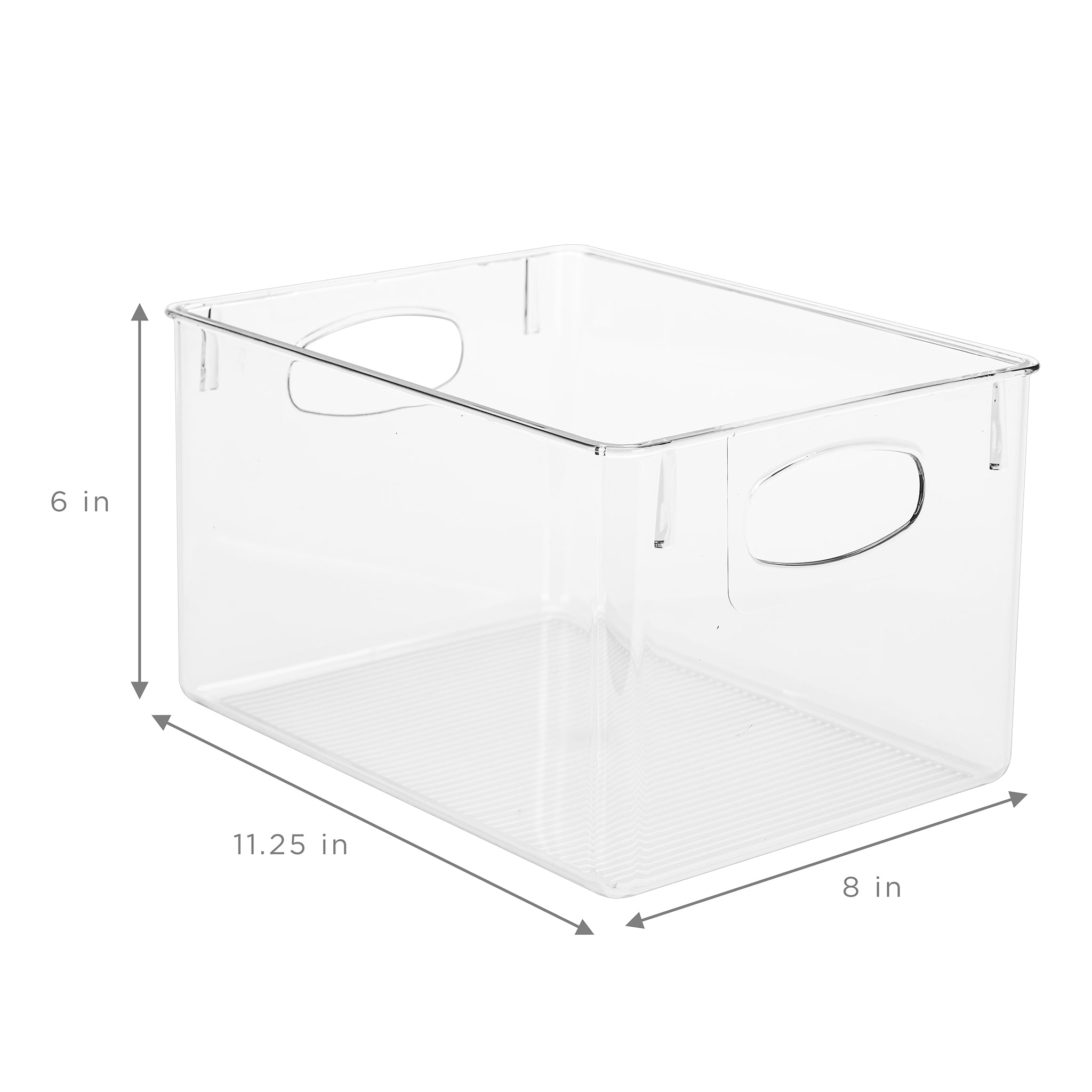 Stackable Refrigerator Organizer Bins, 6 Pack Clear Kitchen Organizer  Container Bins with Handles and 20 PCS Plastic Bags for Pantry, Cabinets