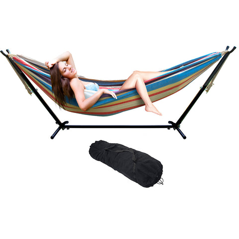 Double Hammock with Steel Stand - Sorbus Home