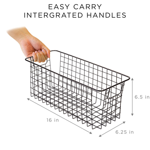 Narrow Wire Basket Bins