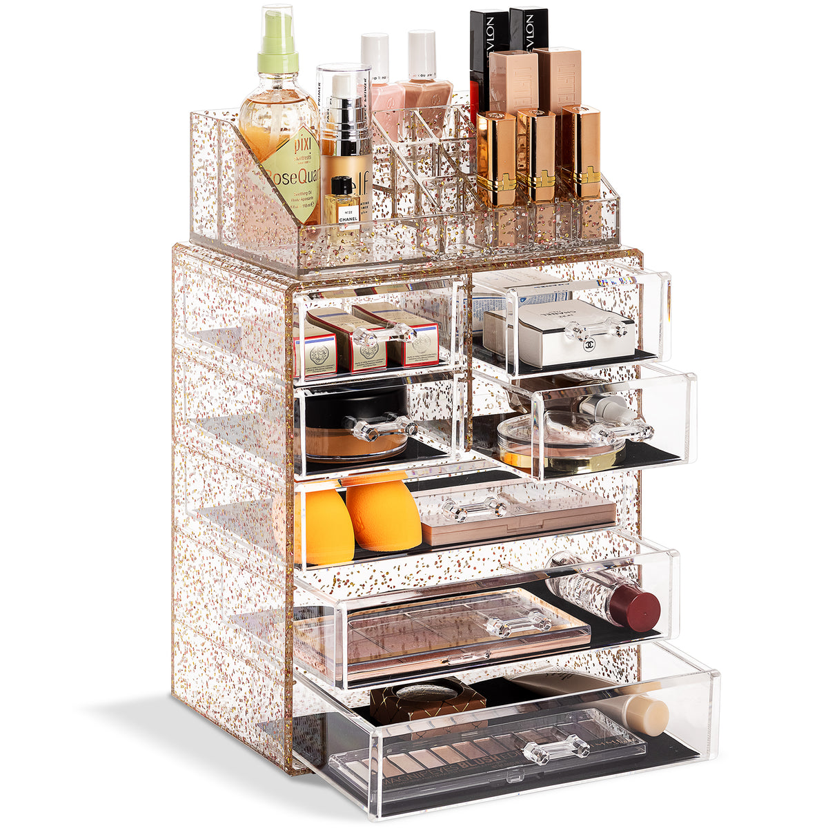 Medium Makeup Organizer Set - (3 large / 4 small drawers/top tray)