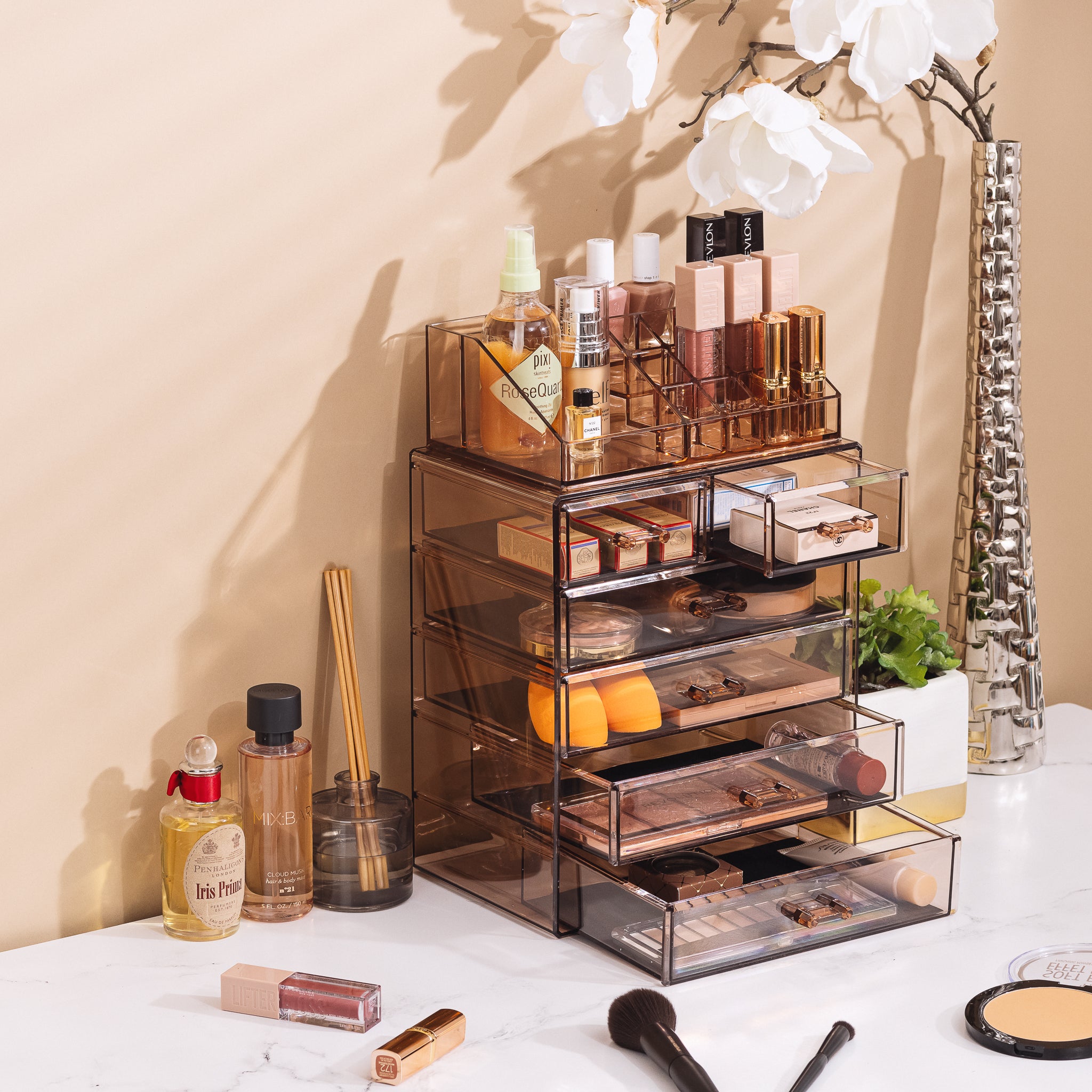 Medium Makeup Organizer Set - (4 large / 2 small drawers/top tray)