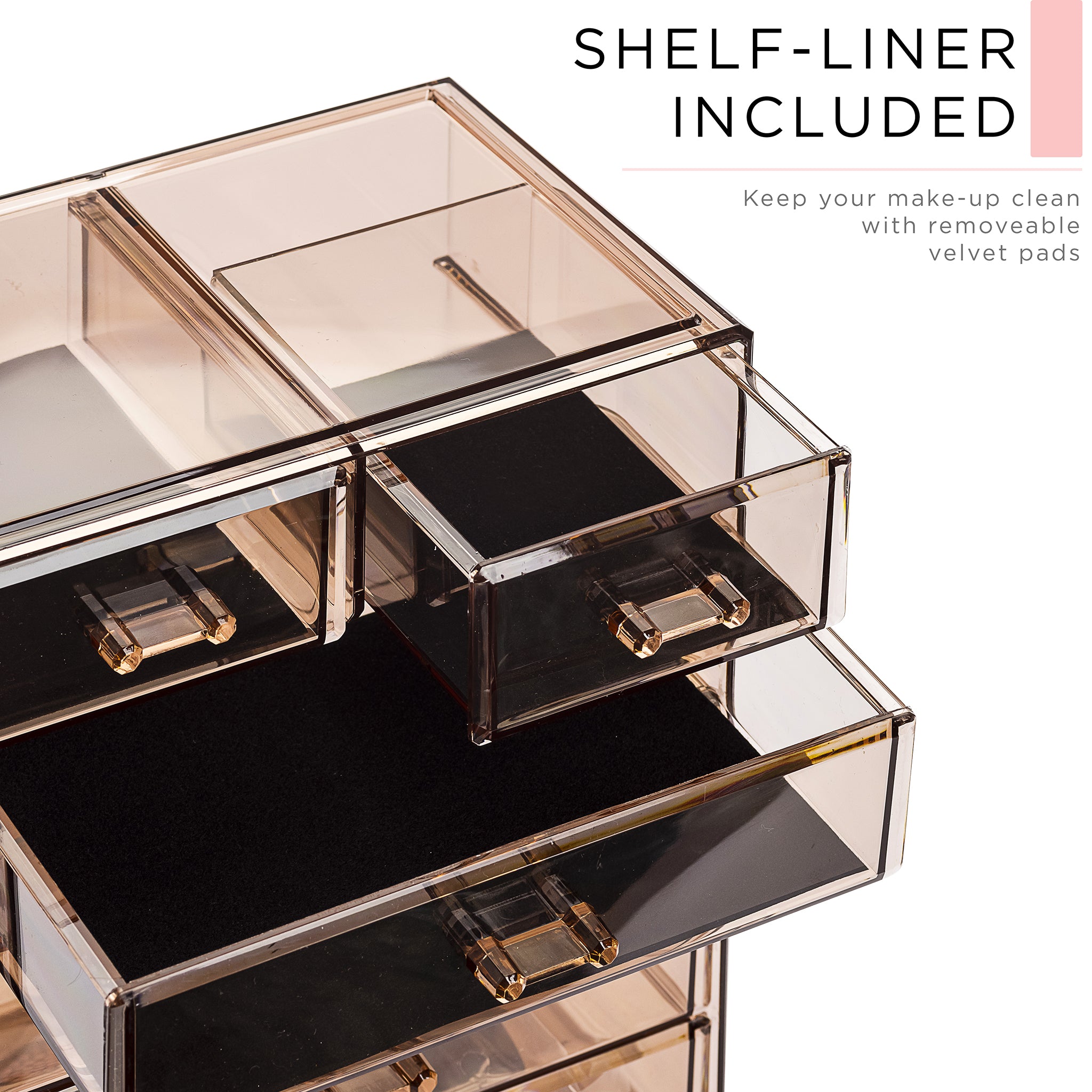 Medium Makeup Organizer Set - (4 large / 2 small drawers/top tray) – Sorbus  Home