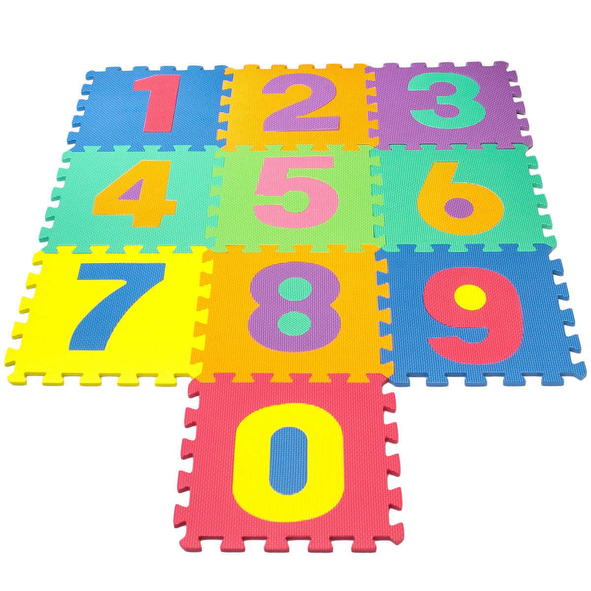 Foam Floor Number Puzzle Mat (10 Piece) - Sorbus Home