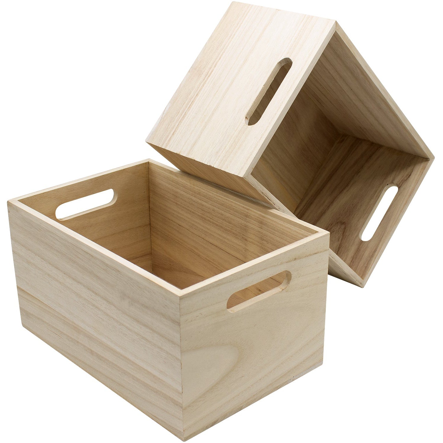 SORBUS sorbus unfinished wood crates - organizer bins, wooden box for pantry  organizer storage, closet, arts & crafts, cabinet organ