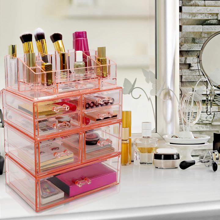 Sorbus Acrylic Cosmetics Makeup and Jewelry Storage Case X-Large Display Sets