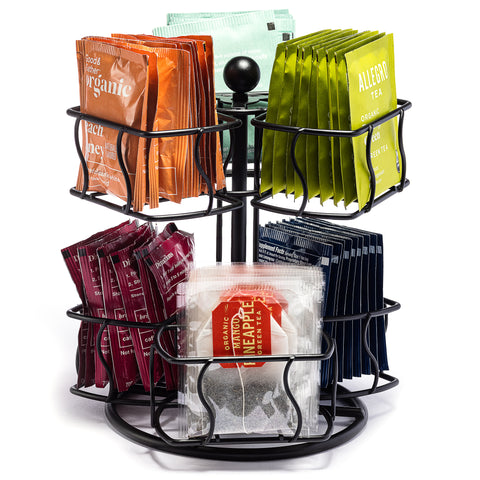 Sorbus Tea Bag Spinning Carousel - Tea Caddy Organizer