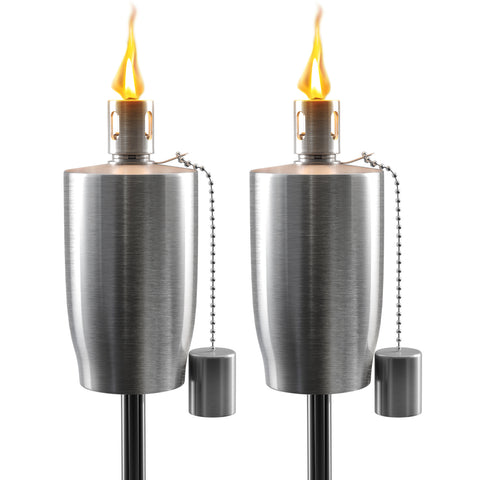 Matney outdoor stainless steel torches for yard and patio