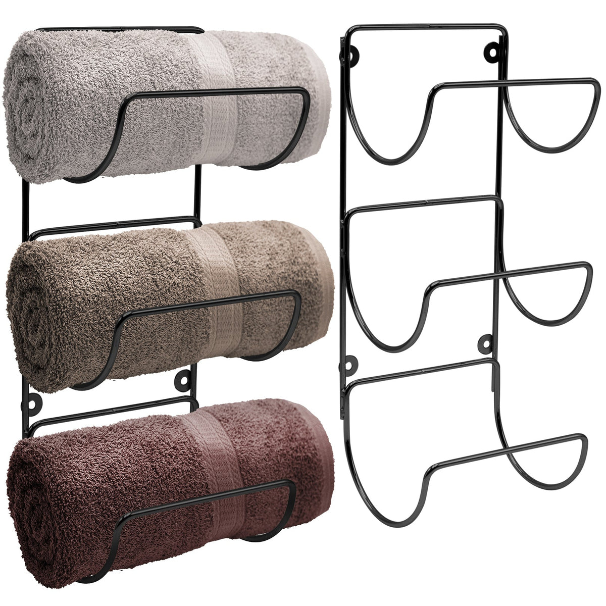 Wall-Mount Towel Rack (Set of 2)