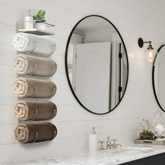Wall Mounted Towel Rack with Shelf