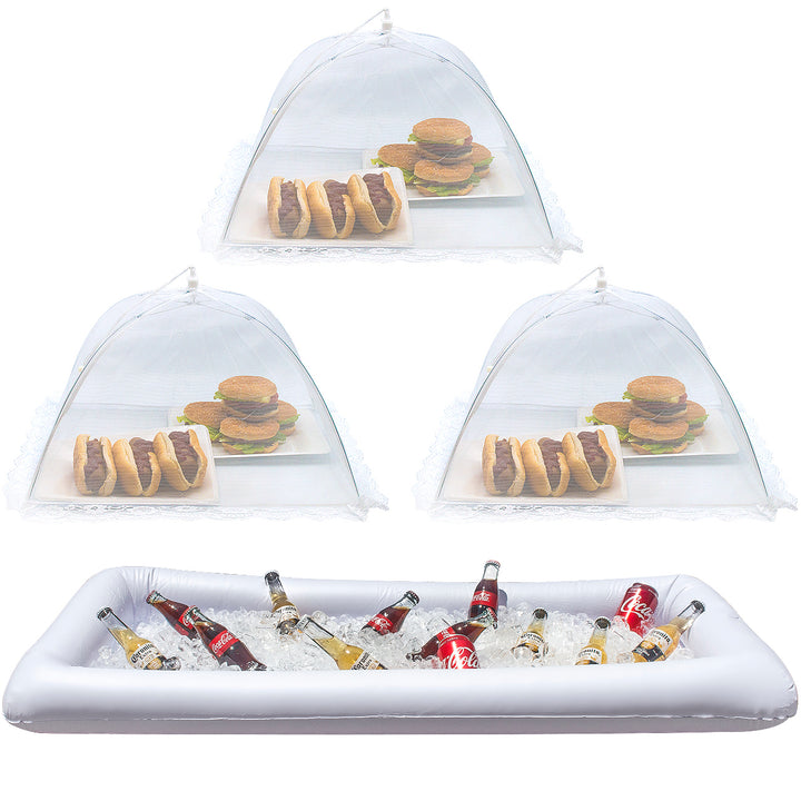 Inflatable Serving Bar and Food Cover Umbrellas (Bundle) - Sorbus Home